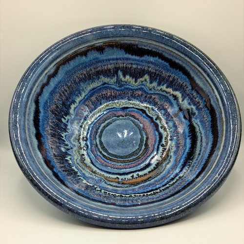 #230133 Bowl Blue Swirl 14x4.75 $42 at Hunter Wolff Gallery